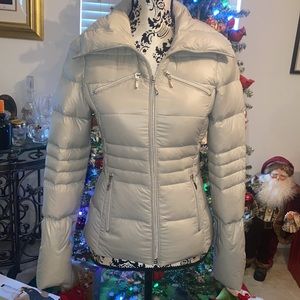 Laundry by Design Gray Silver Down Puffer Jacket XS